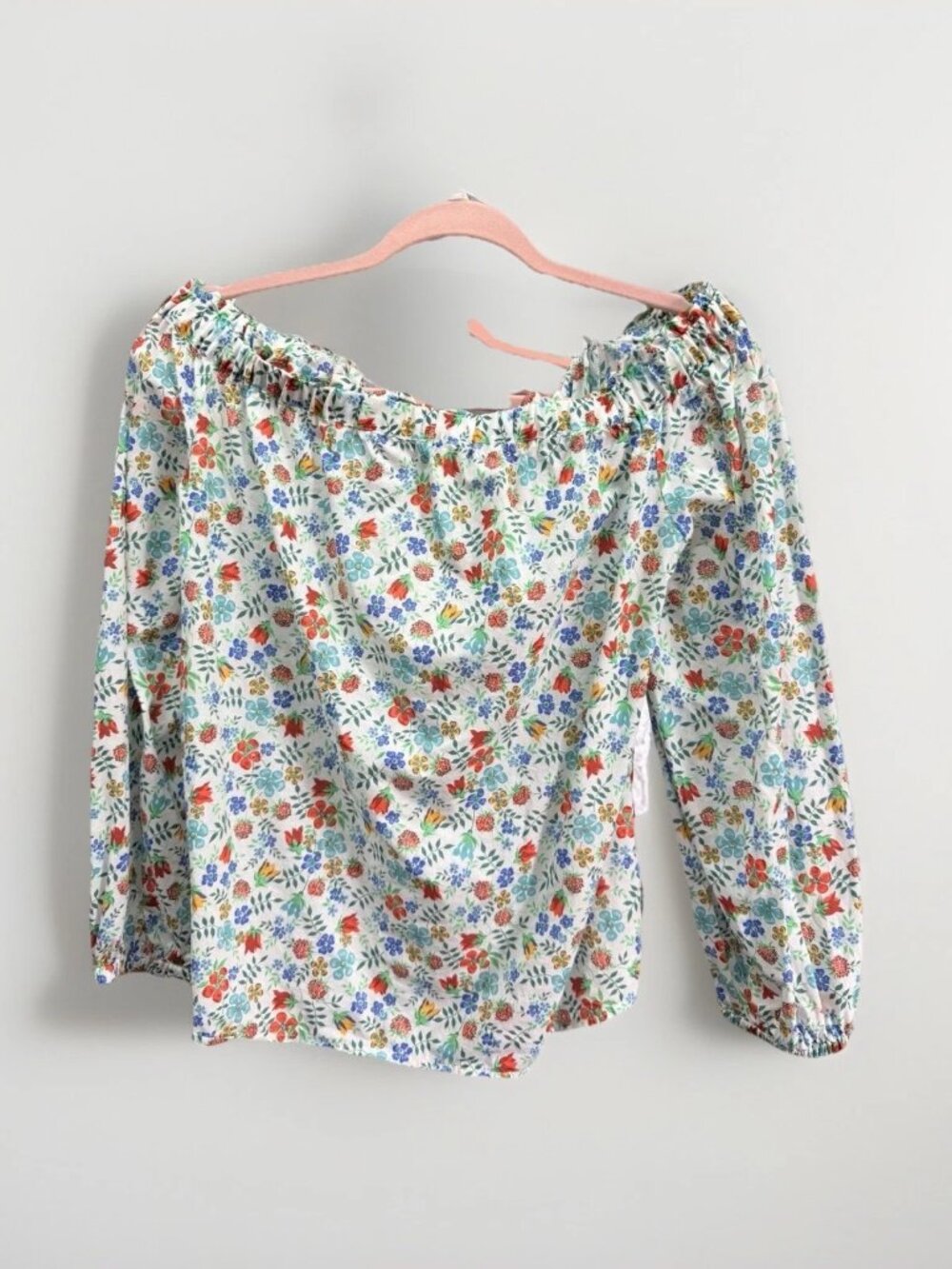 J. Crew Women's Liberty Fabric Edenham Floral Off The Shoulder Blouse Size 8